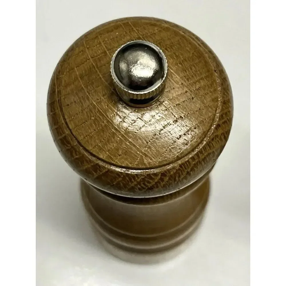 Olde Thompson Light Wood Vintage Salt Shaker Pepper Grinder Mill Set